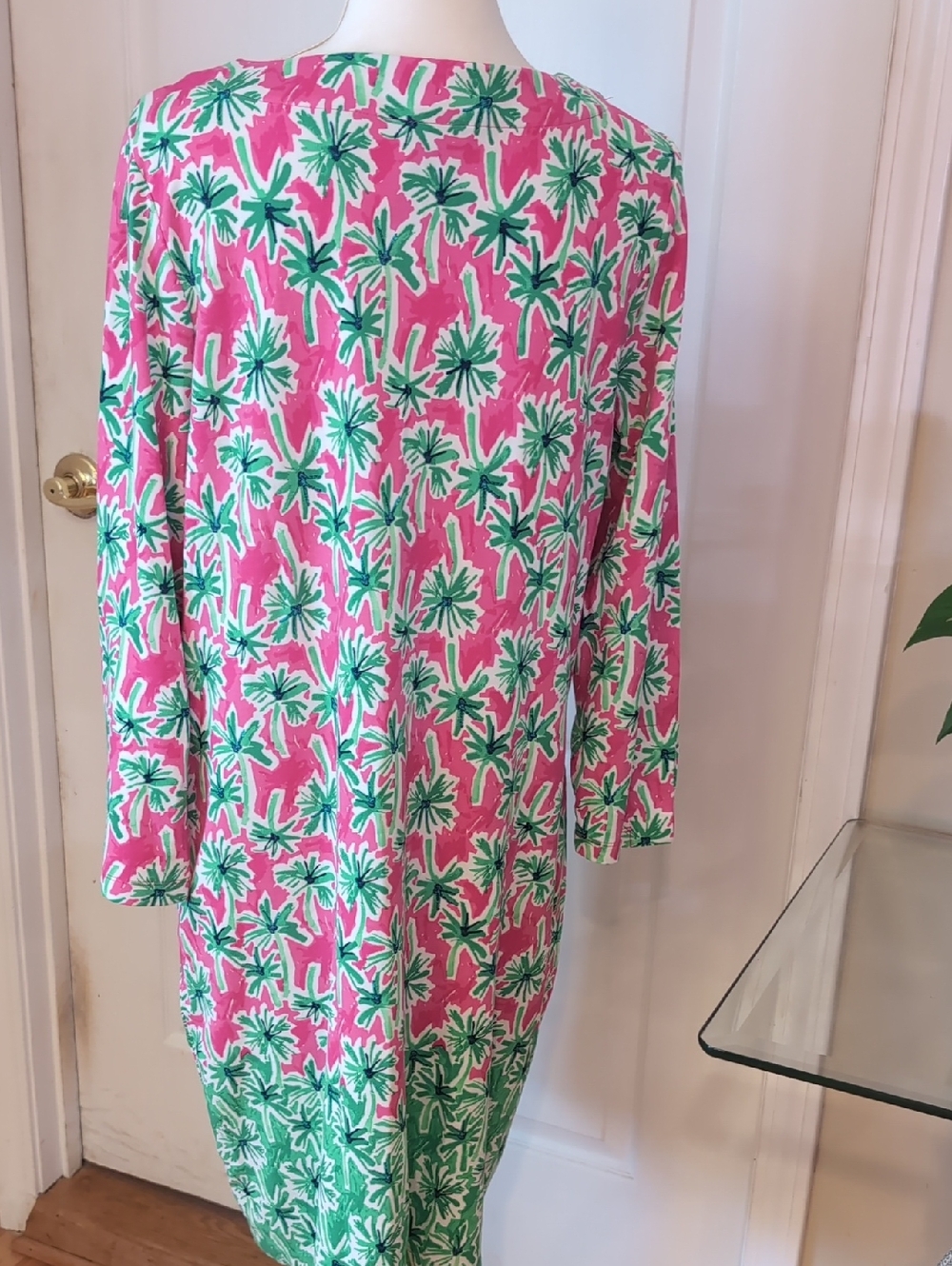 Crown & Ivy Garden Party Palm Tree Print. Rayon Blend Midi Dress. Size XL. NEW - Picture 8 of 13